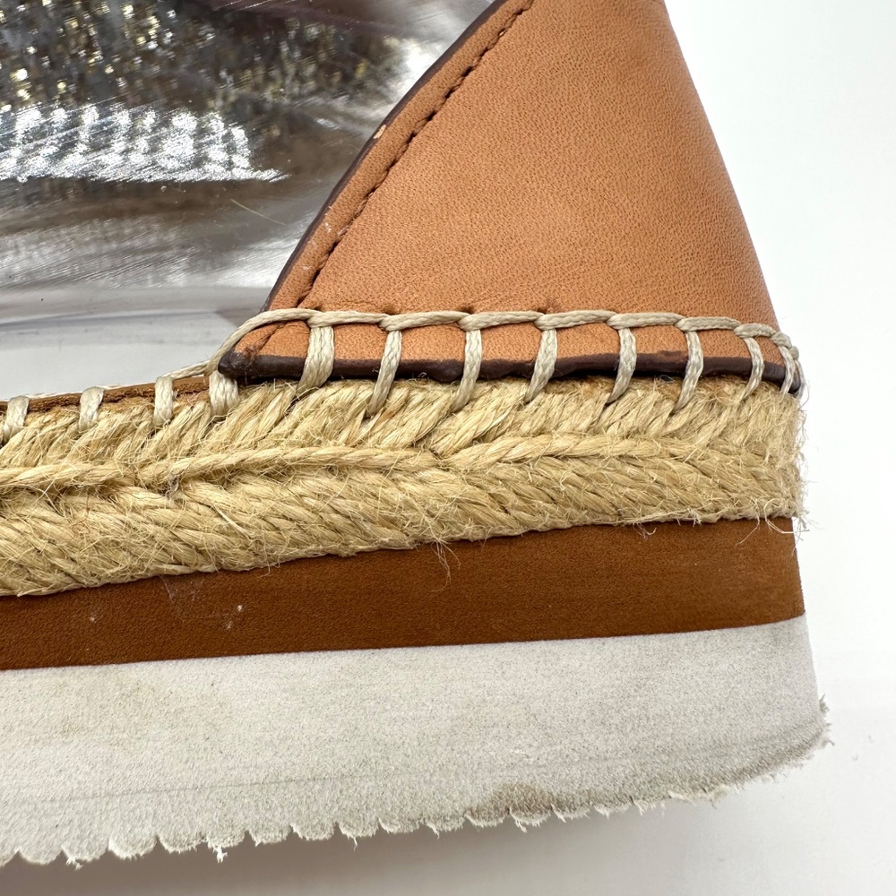 See by Chloe Glyn Gold Glitter Espadrille Wedge Sandal Size EU 37 - Picture 10 of 16